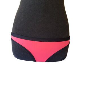 H&M Womens Swim Bikini Bottoms 6 Pink Black Classic Style Swimwear Bathing Suit